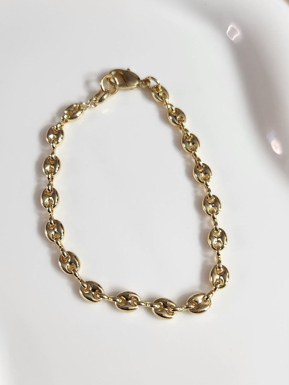14k Gold Baby Gucci Puff Bracelet
